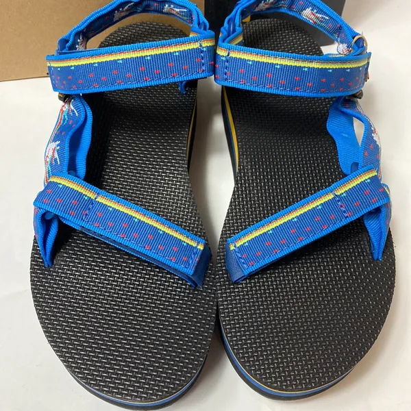Teva blue unicorn Flatform platform sandals size 9 NIB - Image 2