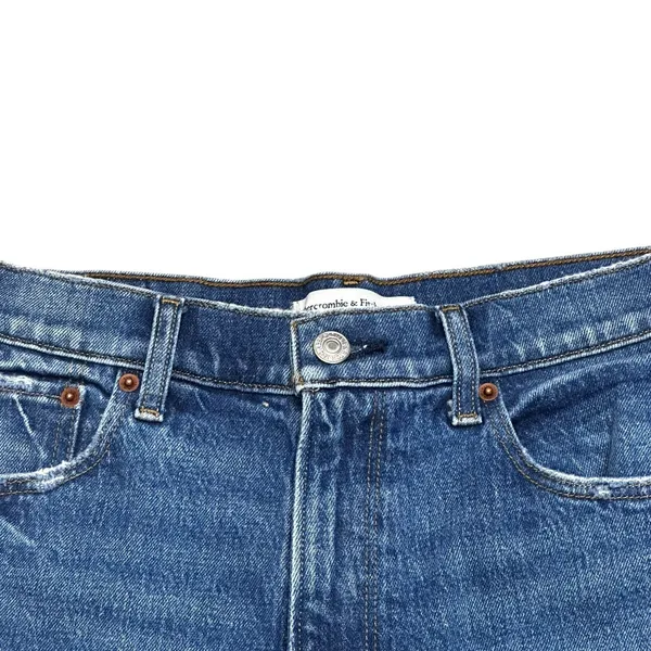 Abercrombie & Fitch The Mom Short High Rise Blue Denim Mom Shorts Size 28 - Image 3