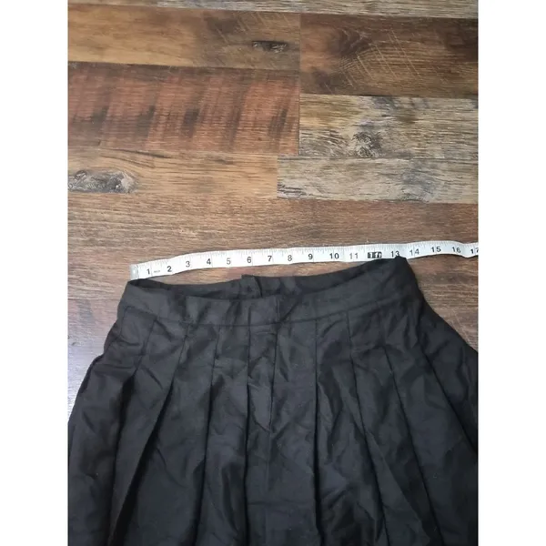 Black Pleated Mini Skirt - Women Medium Gorpcore Preppy Emo - Image 3