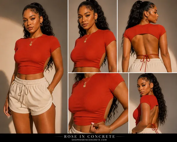 Burnt Orange Backless Baby Tee | Clean Girl Top - Image 2