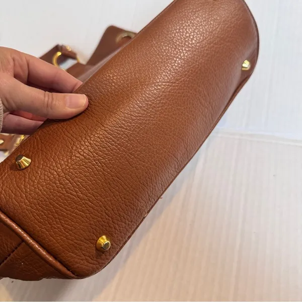Vintage Tuscany Leather Tan Tote Bag Handbag Purse Classic - Image 10
