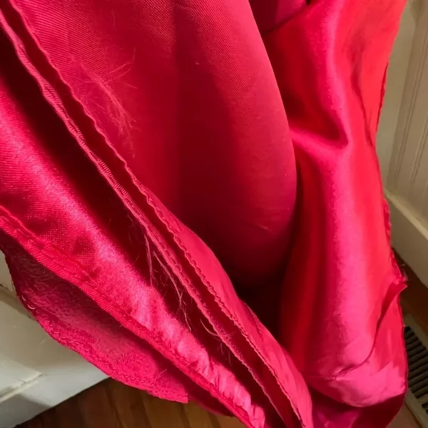 Phoebe Couture Silk Ruched Sweetheart Halter Maxi Dress Red Raspberry Size 6 - Image 12