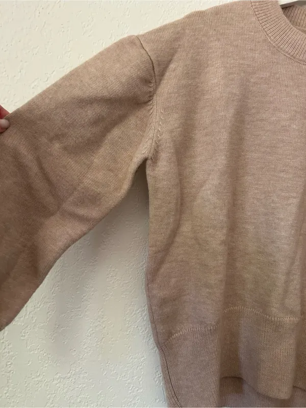 Commense Women’s Crewneck Sweater in Beige - Classic Knit XS NWT - Image 2