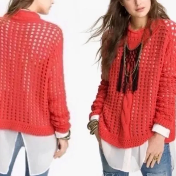 Free People Basket Weave Sweater - Image 9