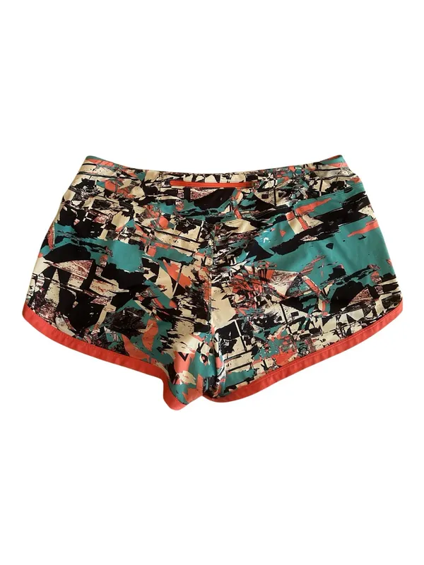 The North Face Coral, Teal & Black Abstract Running Shorts - Image 3
