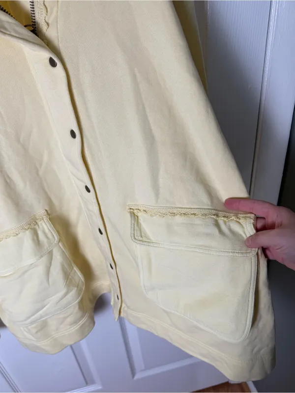 Free People Alexa Sweatshirt in Flan Butter Yellow M - Image 4
