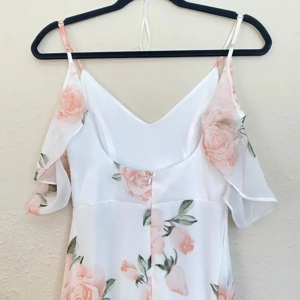 Lulu's Take You There Ivory Floral Print Maxi Dress size XS‎ - Image 7