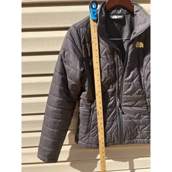 Women's The North Face Quilted‎ Lightweight Puffer Small Black Gold - Image 8