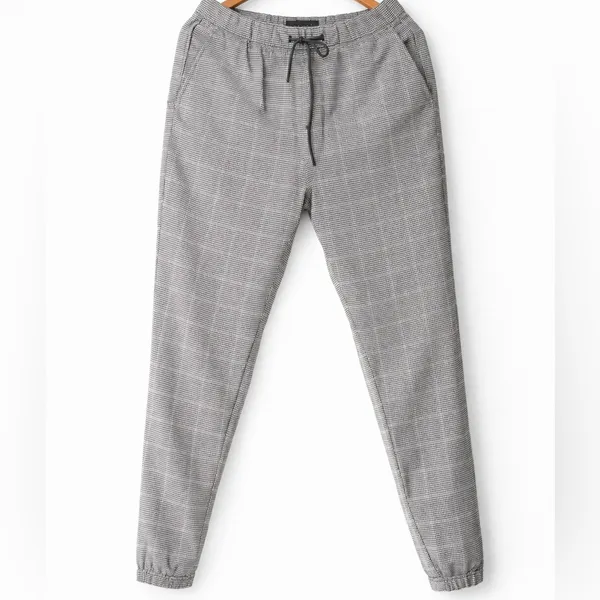 Abercrombie & Fitch Black and White Checkered Pants - Image 2
