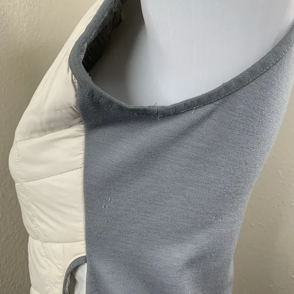 Smartwool Quilted Puffer Vest Full Zip Sz S Merino Wool White Gray *Flaws - Image 7