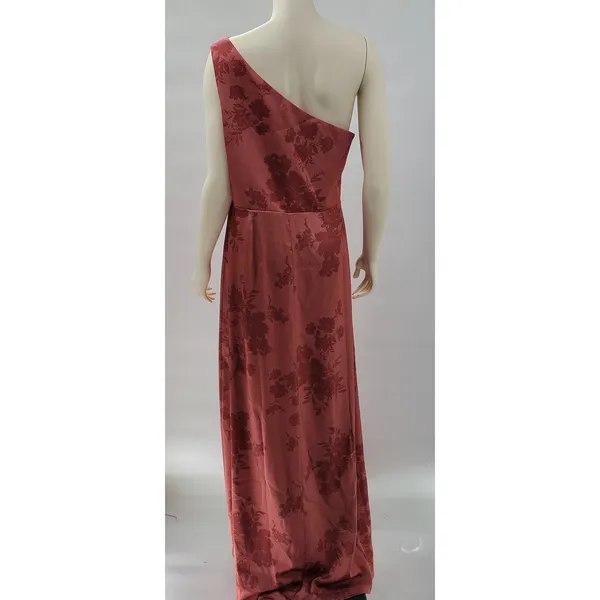 Birdy Grey Kira Dress XL Wild Rose Whimsical Bloom Matte Satin One Shoulder Maxi - Image 14