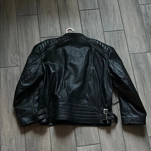 Munthe Black Leather Jacket for Women - Image 4