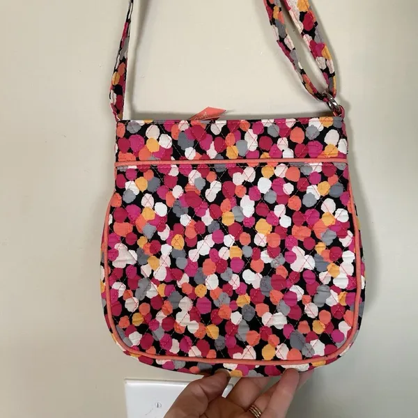 Vera Bradley Pixie Confetti Petite Double Zip Hipster‎ Cross Body Purse #14497 - Image 4