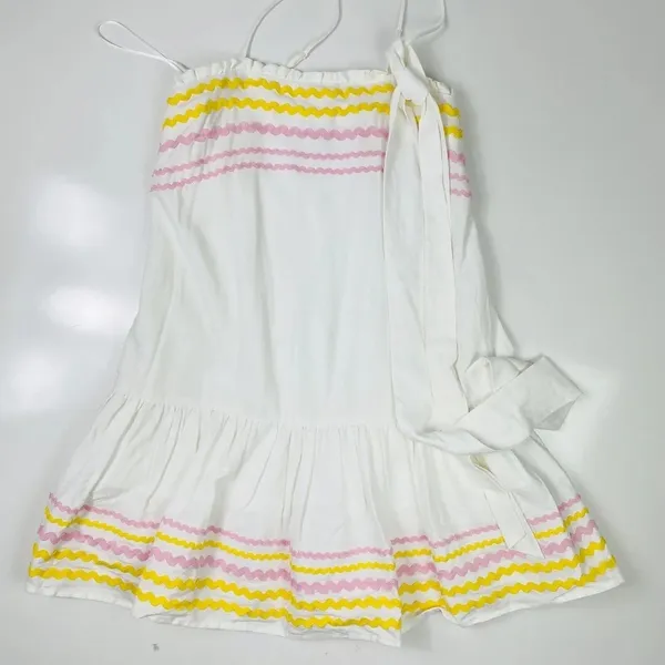 Lisa‎ Marie Fernandez x Target White Ric Rac Linen Mini Dress Size XXS - Image 3