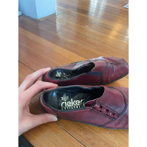 Rieker Antistress Red Leather Elastic Side Women’s Shoes‎ Size EU 39 / US 8.5 - Image 6