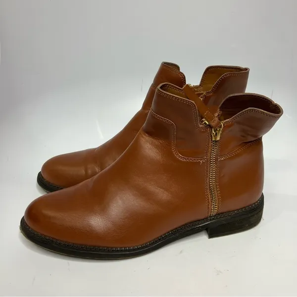 Franco Sarto Hallie ankle boots brown faux‎ leather size 9 - Image 3
