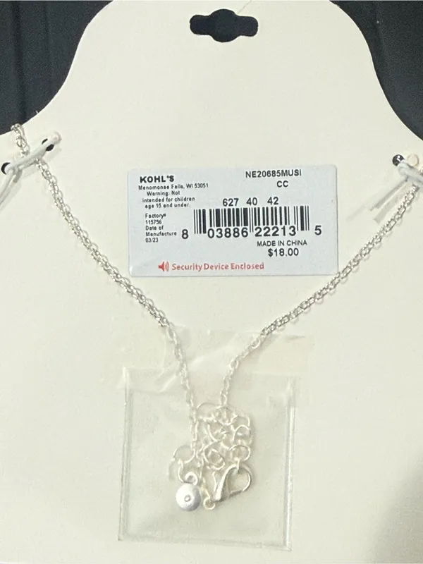 Kohl's LC Lauren Conrad Silver Floral Station Necklace - Silver cute NWT gift - Image 3