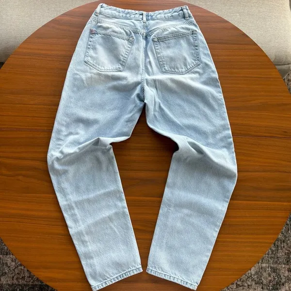 BDG Urban Outfitters Light Wash Mom Jeans High Waist Straight Leg W28 - Image 13
