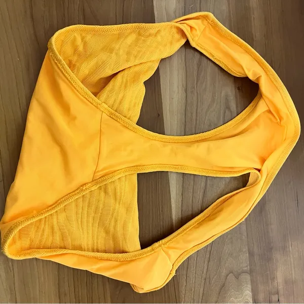 Aerie Real Good Yellow Textured Bikini Bottom‎ Swimsuit XL - Image 5