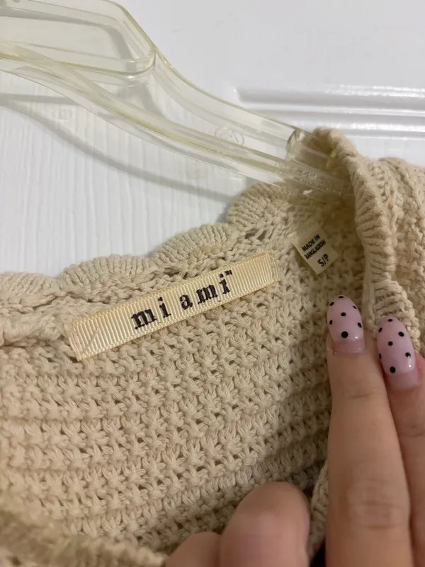 Miami Tan Knitted Tank  - Image 3