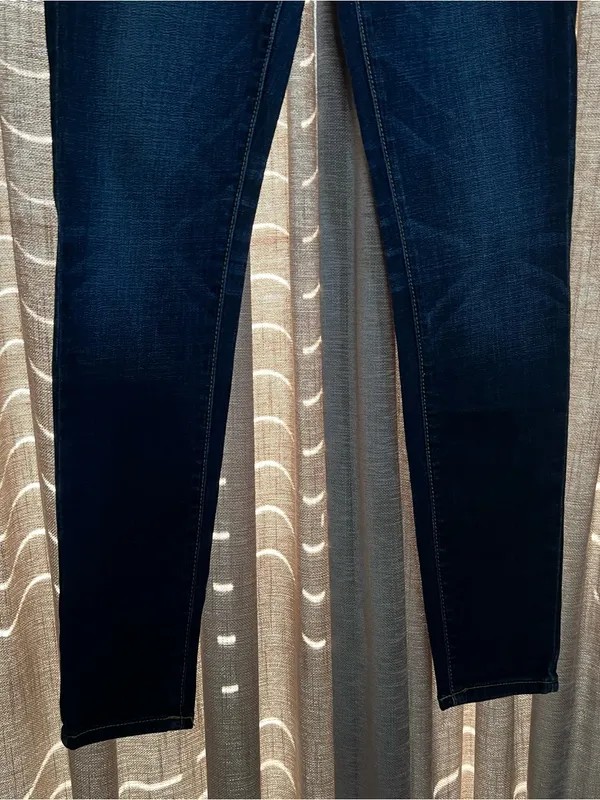 American Eagle Outfitters Dark Blue Super Stretch Jegging Size 2 Short - Image 5