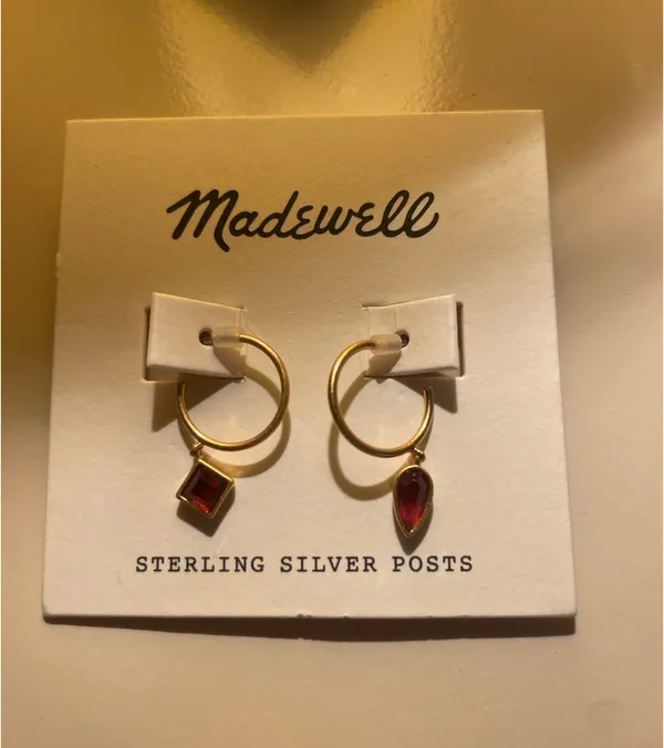 Madewell Gold Hoop Earrings - Image 2