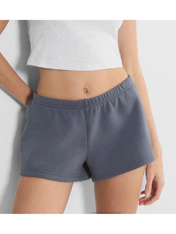 Aritzia Slate Gray Fleece Athletic Shorts - Image 2