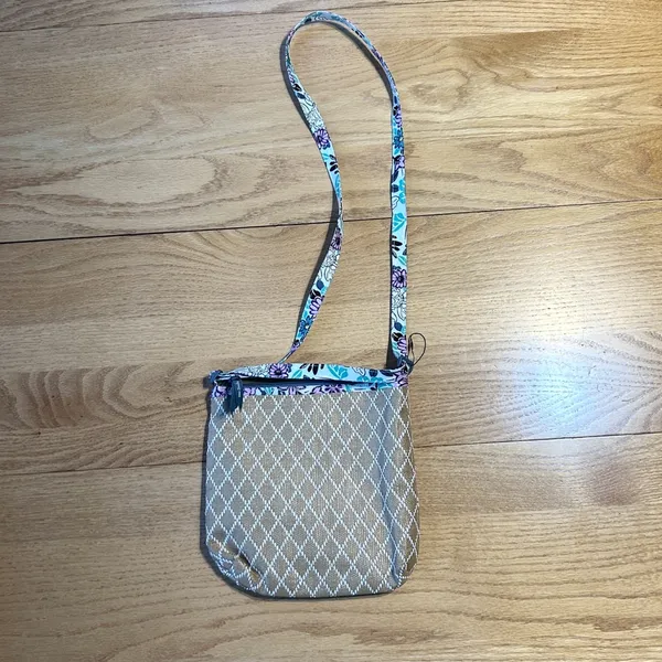 Vera‎ Bradley Penelope Garden Beach Crossbody Tan Bag Purse - Image 3