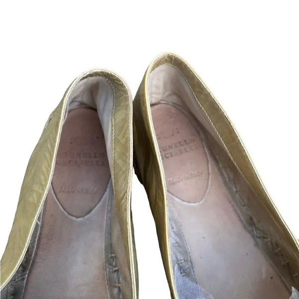BRUNELLO CUCINELLI Green Patent Leather Espadrilles 36.5 - Image 3