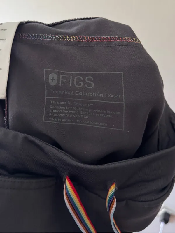 Figs Pride Zola Skinny Scrub Pants Charcoal Rainbow - Image 6