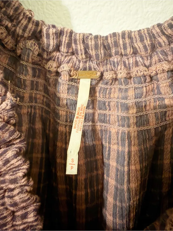 Free People Mila Mini Dress Plaid Size Small S - Image 4