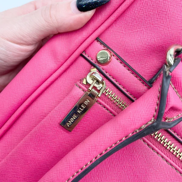 Anne Klein Satchel Shoulder‎ Bag Girly Pink Satchel Y2K Polished Elle Coquette - Image 5