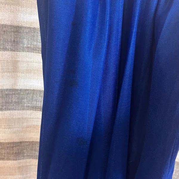 Jessica McClintock‎ Gunn Sax Blue Shimmer Maxi Dress Size 3/4 - Image 4