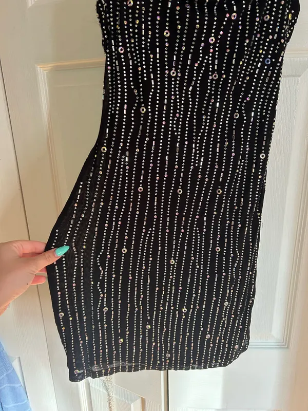 black sequin mini dress windsor - Image 2