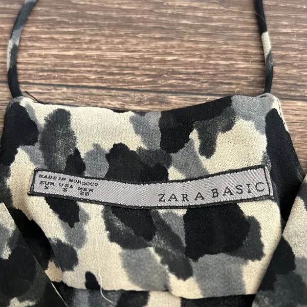 Zara Ruffle Leopard Shirt - Image 3