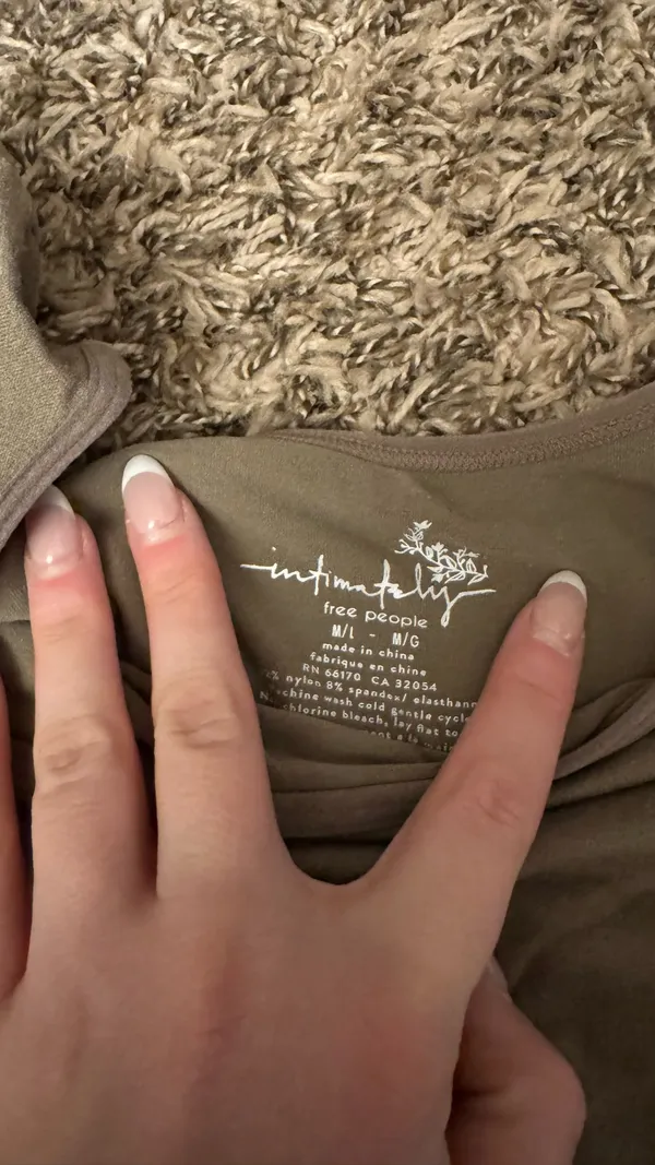 Olive Green Free People Top Crop - Image 7