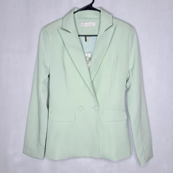 Meshki Pistachio Charlize Double Breasted Blazer - Image 3