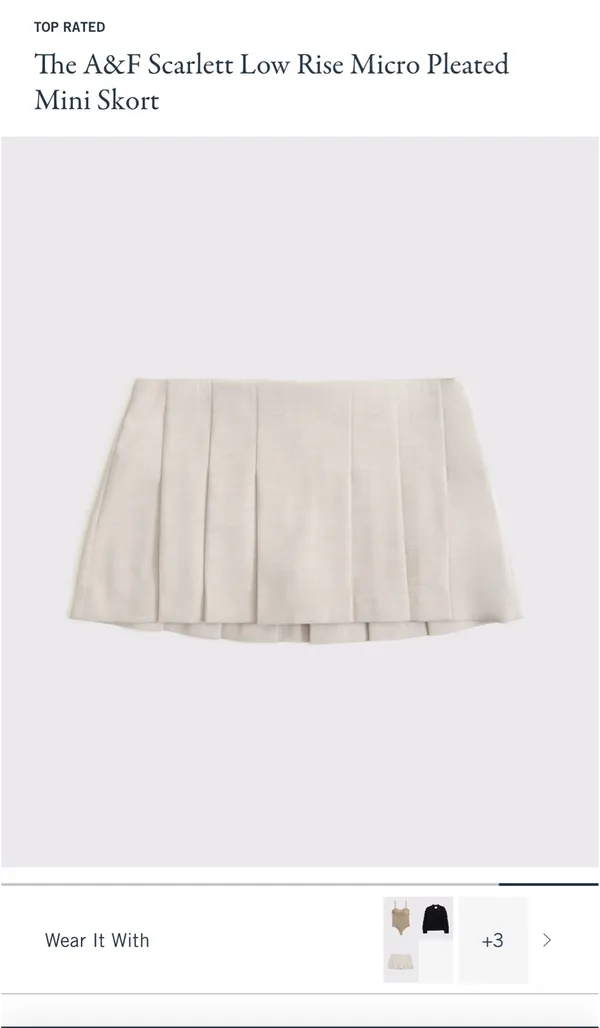 NWT Abercrombie & Fitch low rise micro pleated mini skort - Image 7