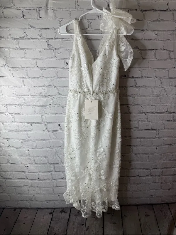 NWT Mac Duggal white lace - Image 4