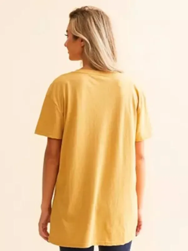 Wrangler Pale Gold Heather Rodeo Flowers Graphic Tee Size Small - Image 4