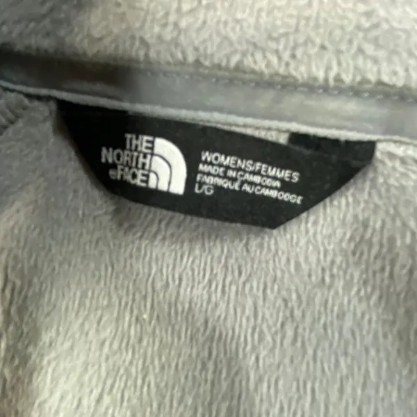 North Face Jacket Women's Large Gray Full Zip Canyon Flats Fleece Nice - Image 4