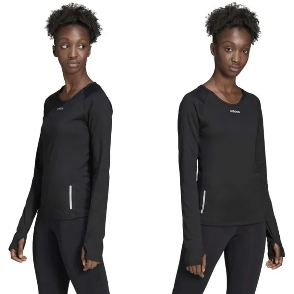 Adidas Climawarm Long Sleeve Top Black Size Medium - Image 3