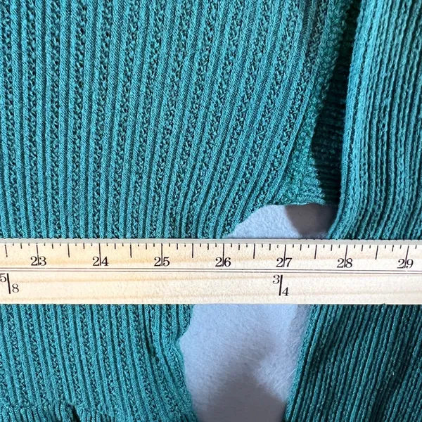 925 | Altar'd State Waffle Knit Peplum Babydoll‎ Henley Top Green Women L - Image 4