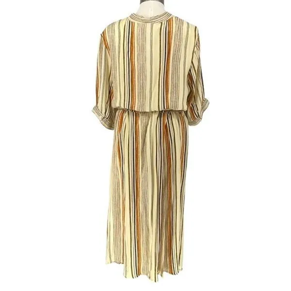 Wayward Fancies Womens Stripe Tie‎ Waist Maxi Wrap Dress Multicolor Size XL - Image 4