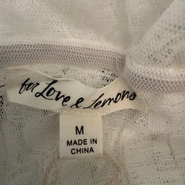 For Love‎ & Lemons Lorena Lace Maxi Dress Cream M $350 - Image 6
