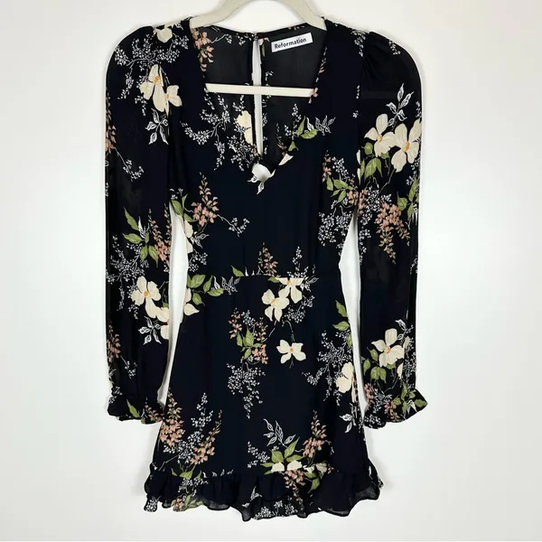 Reformation Elenor Floral Mini Dress - Image 5