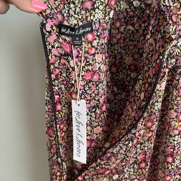 NEW For Love & Lemons Joelle Floral Maxi Dress M - Image 5