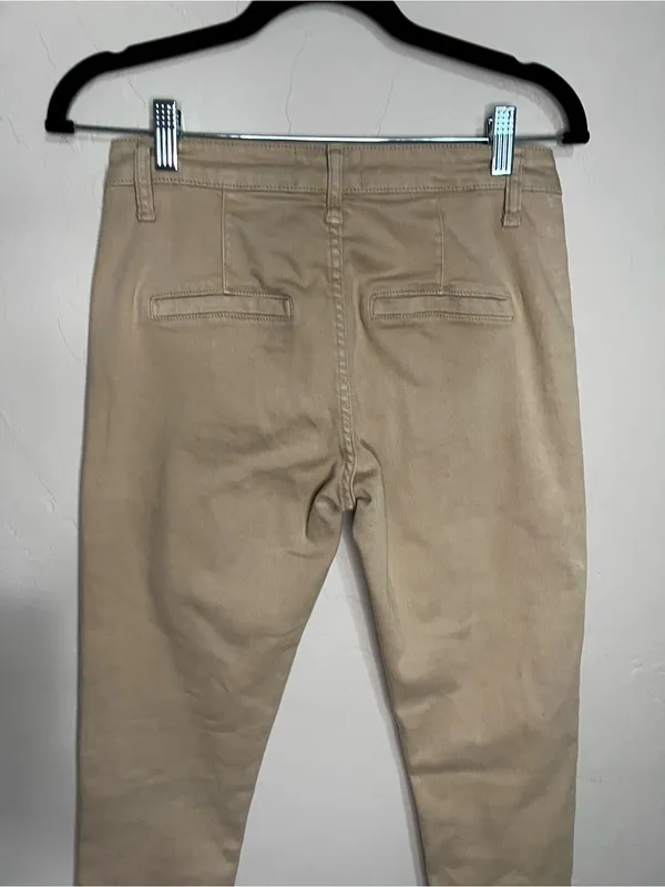 BKE Buckle Cream Skinny‎ Chino Pants Mid Rise Stretch Casual Neutral Jeans - Image 8