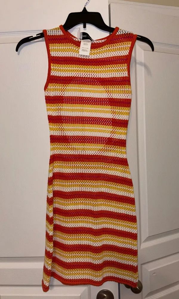 Princess Polly Orange Crochet Dress - Image 2