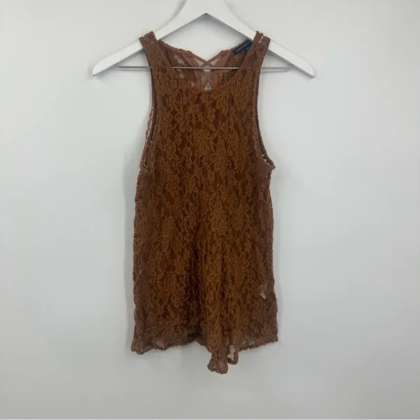 American Eagle Outfitters Boho Lace Tank Top Size XS Fairy Festival Sheer - Image 7